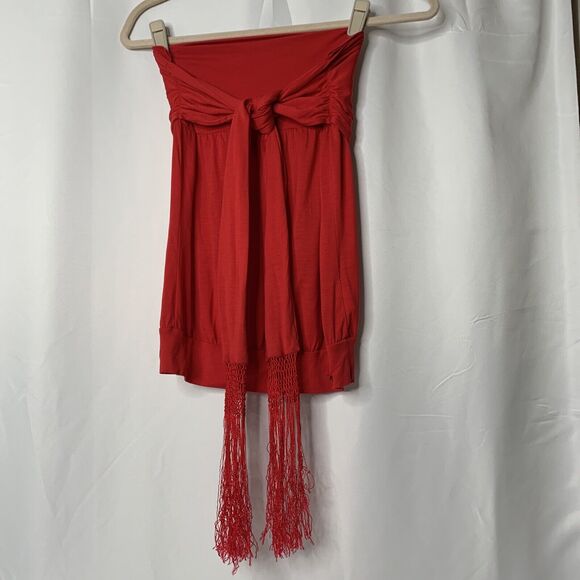 Ted Baker Sleeveless Top Tassel Wrap Tie Red Size 1 XS Summer Party - Picture 4 of 16